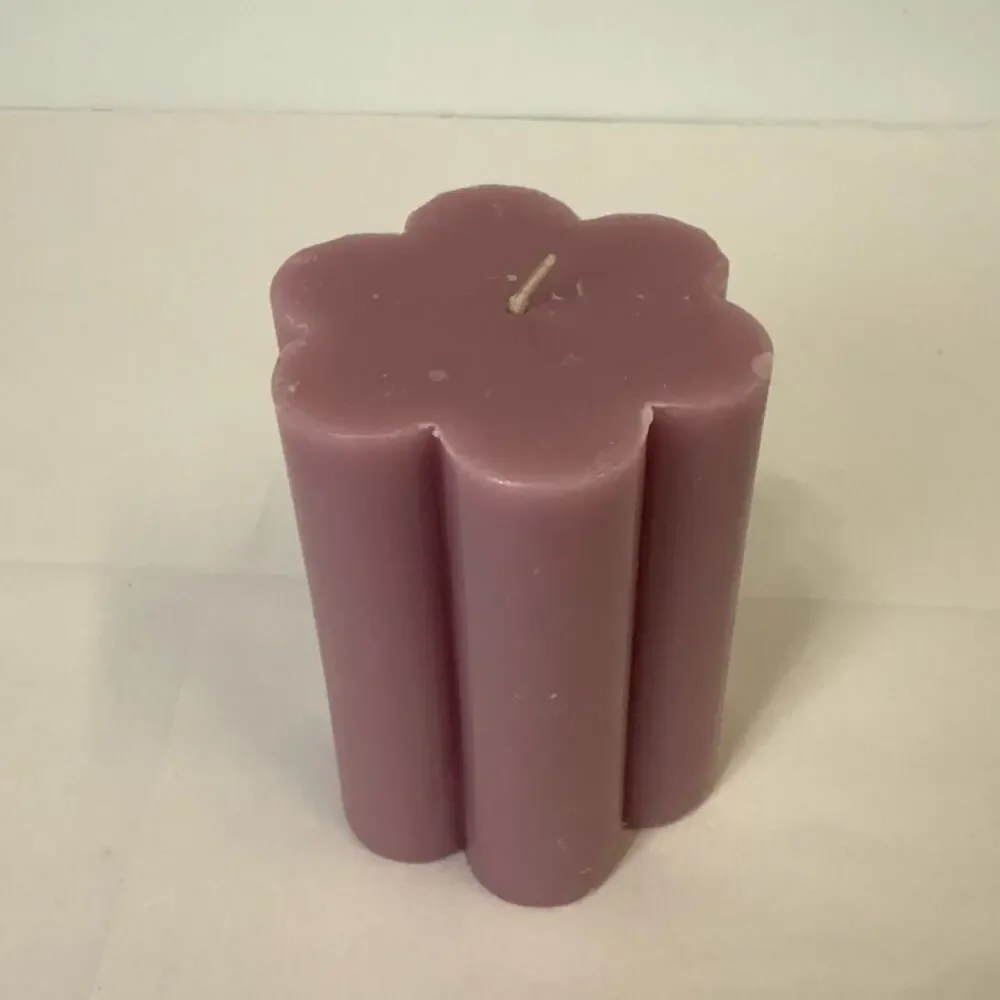 Pink Sculptural Flower Pillar Candle 4” Target Home Decor New